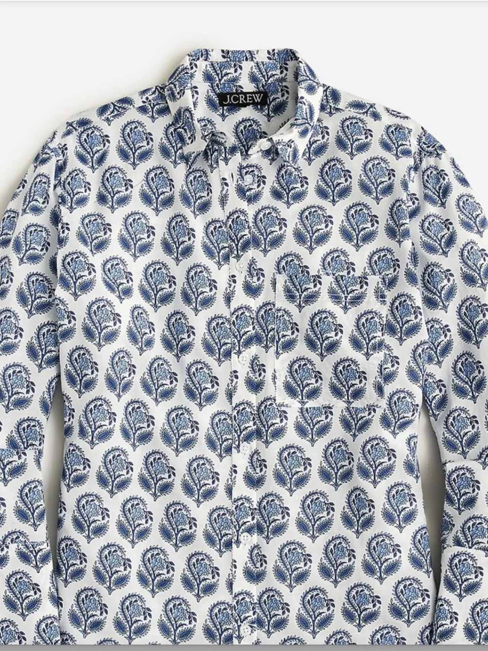 J. Crew Garçon Cotton Voile Shirt in Bouquet Block Print size 2
